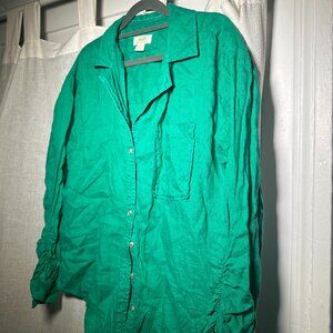 Vibrant Green Maeve Button-Up by Anthropologie